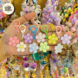 Glossy Sakura Flower Keychain 5