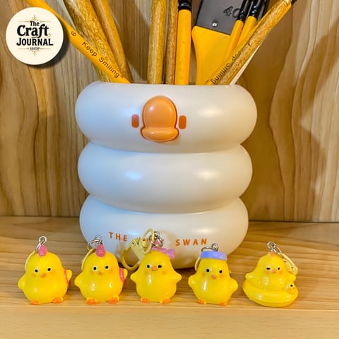 Kawaii Chick Keychain Set – Cute Animal Bag Charm for Kids & Adults