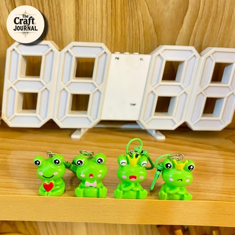 Mini Frog Keychain – Anime Style Frog Figurine Charm