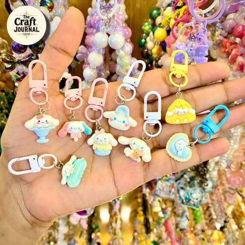 Cute Cinnamoroll Style Keychain – Ice Cream & Cupcake Bag Charm