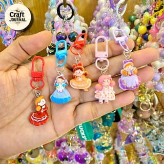 Cute Princess Doll Keychain – Fairy Tale Dress Bag Charm 1