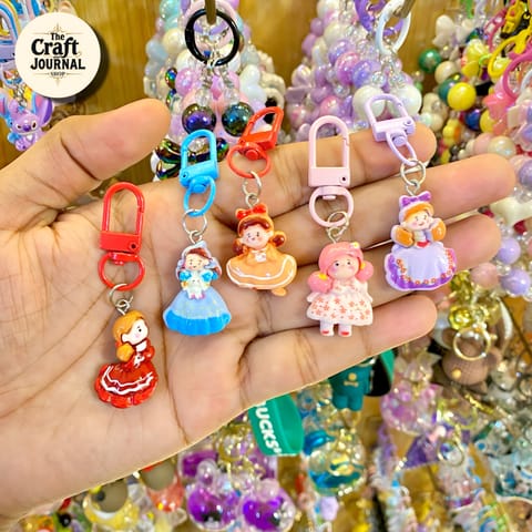 Cute Princess Doll Keychain – Fairy Tale Dress Bag Charm