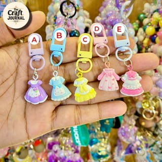 Cute Mini Dress Keychain – Colorful Doll Outfit Bag Charm 2