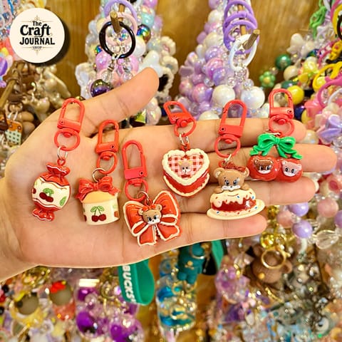 Red Cherry Keychain