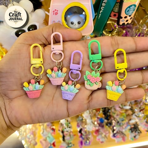 Flower Pot Bag Accessory – Cute Spring Theme Charm