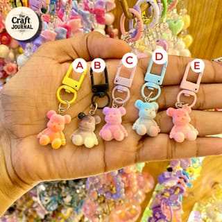 Cute Gummy Bear Keychain – Pastel Teddy Bear Bag Charm 2