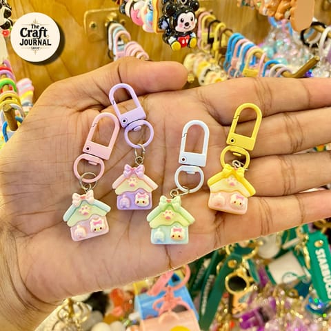 Cute Sanrio House Keychain – Kawaii Character Bag Charm