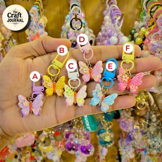 Cute Floral Butterfly Keychain – Colorful Bag Charm 2