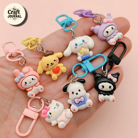 Cute Sanrio Character Keychain – Kawaii Bag Charm Set