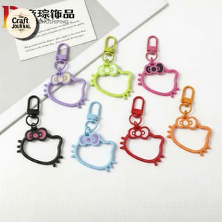 Cute Bow Cat Outline Keychain 2