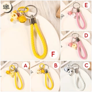 Cute Cat Donut Bell Wrist Strap Keychain 2