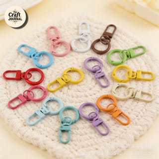 Colorful Double Ring Clip Keychain 1