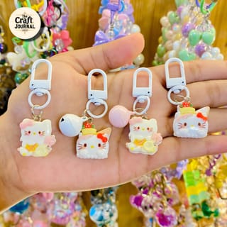 Hello Kitty Bow Bell Keychain 1