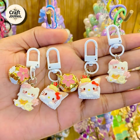 Hello Kitty Bow Bell Keychain