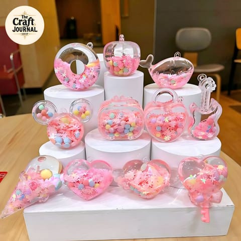 Pastel Candy Glitter Keychain