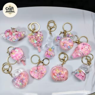 Pastel Candy Glitter Keychain 2