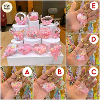 Pastel Candy Glitter Keychain 3