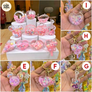 Pastel Candy Glitter Keychain 4