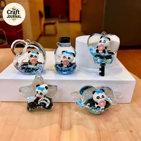 Panda Crystal Glitter Keychain