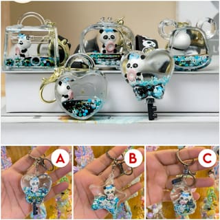 Panda Crystal Glitter Keychain 5