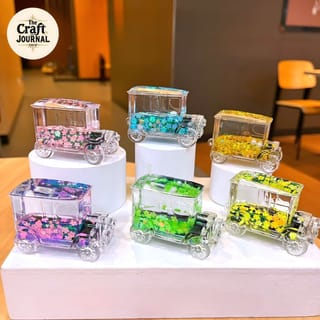 Glitter Vintage Car Keychain 1