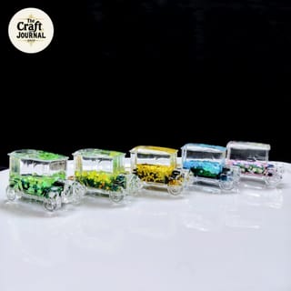 Glitter Vintage Car Keychain 4