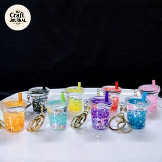 Glitter Cup Keychain 3