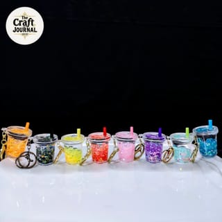 Glitter Cup Keychain 4