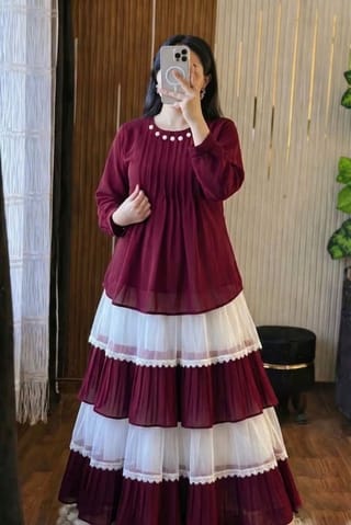 Ladies Tops & Skirt(জর্জেট) 1