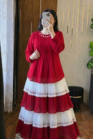 Ladies Tops & Skirt(জর্জেট) 4