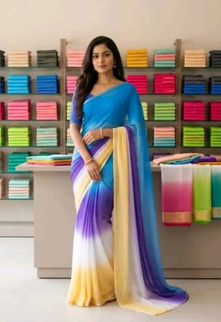 Rongdhonu saree/জর্জেট রংধনু শাড়ি 2