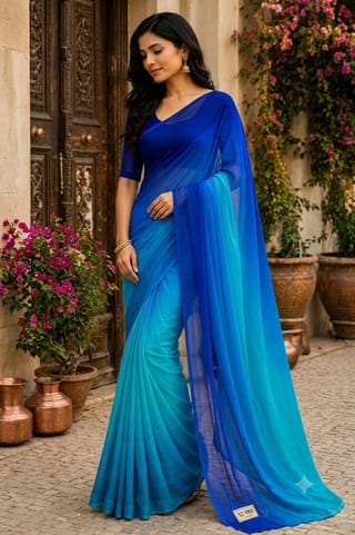 Rongdhonu saree/জর্জেট রংধনু শাড়ি 4