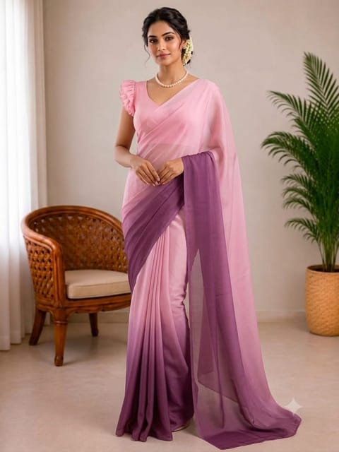 Rongdhonu saree/জর্জেট রংধনু শাড়ী