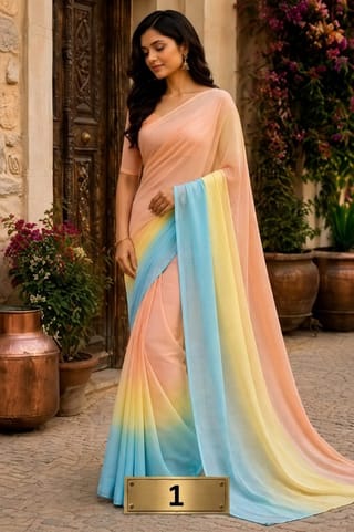 Rongdhonu saree/জর্জেট রংধনু শাড়ী 2
