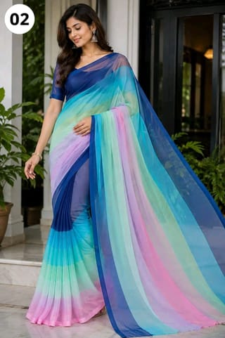 Rongdhonu saree/জর্জেট 4