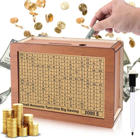 Money Saving Box/কাঠের ব্যাংক