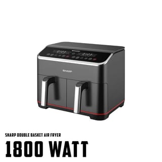 Sharp 8L Double Basket Air Fryer KF-DF80RT-K3 | Dual Zone 1800W Rapid Air Fryer with LED Touch Display 3
