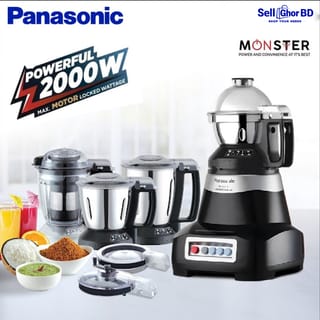 Panasonic MX-AE475 Mixer Grinder- 4 Jars & Powerful 2000 Watts(Black) 2