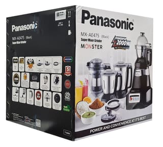 Panasonic MX-AE475 Mixer Grinder- 4 Jars & Powerful 2000 Watts(Black) 3