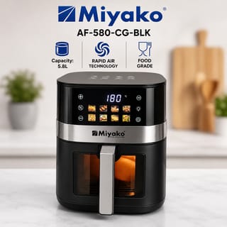 Miyako Air Fryer AF-580-CG-BLK 5.8L 1800W – Digital Touch & Rapid Air Technology Price in Bangladesh 2