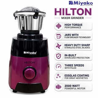 Miyako 2000W Hilton 3-Jar Mixer Grinder 5