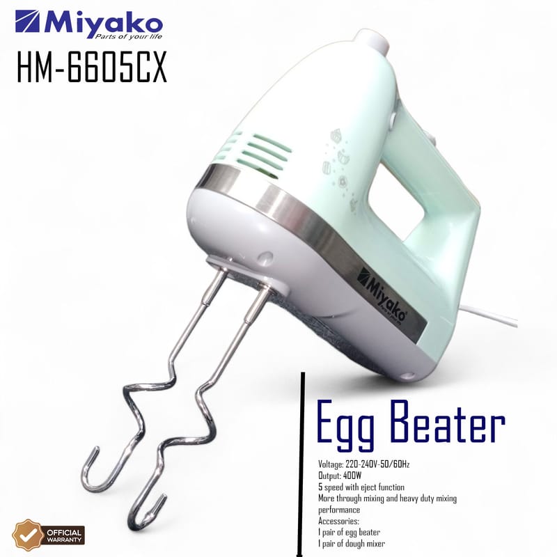 Miyako Mixer Egg Beater - HM-6605 CX