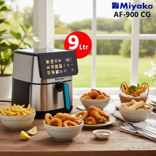 Miyako Air Fryer AF-900 CG Rapid Air Technology 9 Ltr Makes Dishes With A Crispy Fried Texture Using Little Or No Oil Cooking Your Favourite Dishes Faster Healthier And To Perfection-2400 Watts 1