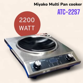 Miyako 2200 watt Multi Pan Infrared Cooker Smokeless and Energy Saving 650 Degree High Temperature Durable Glass Plate-ATC-22S7 1