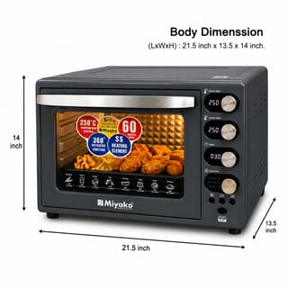 Miyako MT-55 TS 55L Electric Oven – 2000W | Convection & Rotisserie 2