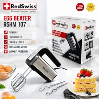 RedSwiss Easy Clean Egg Beater RSHM 107 – 800W Copper Motor Hand Mixer with Turbo Function 3