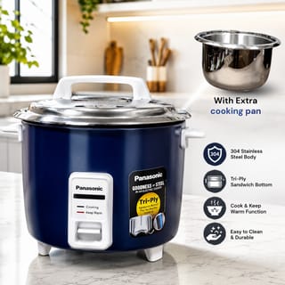 Panasonic Automatic Cooker-Warmer Rice Cooker – SR-WA18H(SB)2P | 1.8L Tri-Ply Stainless Steel Rice Cooker 4