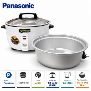 Panasonic SR-932D (Z92P) Electric Double Pot Rice Cooker – 8.2L | Big Capacity Automatic Rice Cooker 3