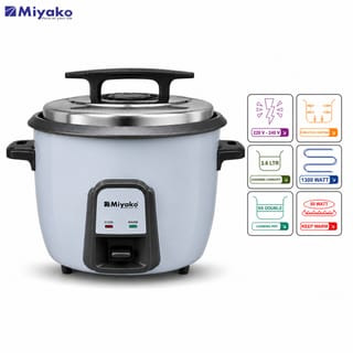 Miyako MRC-536-YLD 3-in-1 Rice Cooker – 3.6L+0.4L Big Capacity, 1300W, 3D Heating, Keep Warm 12 Hrs, Serves up to 12 2