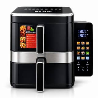 Miyako Air Fryer AF-1202CP-ENC 12L Double Chamber Digital Air Fryer Oil Free Cooking 360° Hot Air Circulation 2800W 5